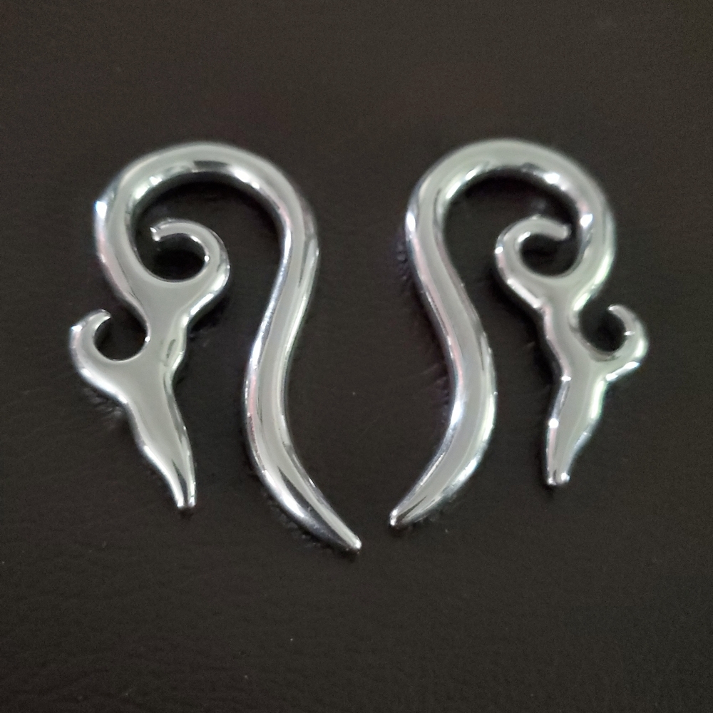Silver Men's Tribal Earrings